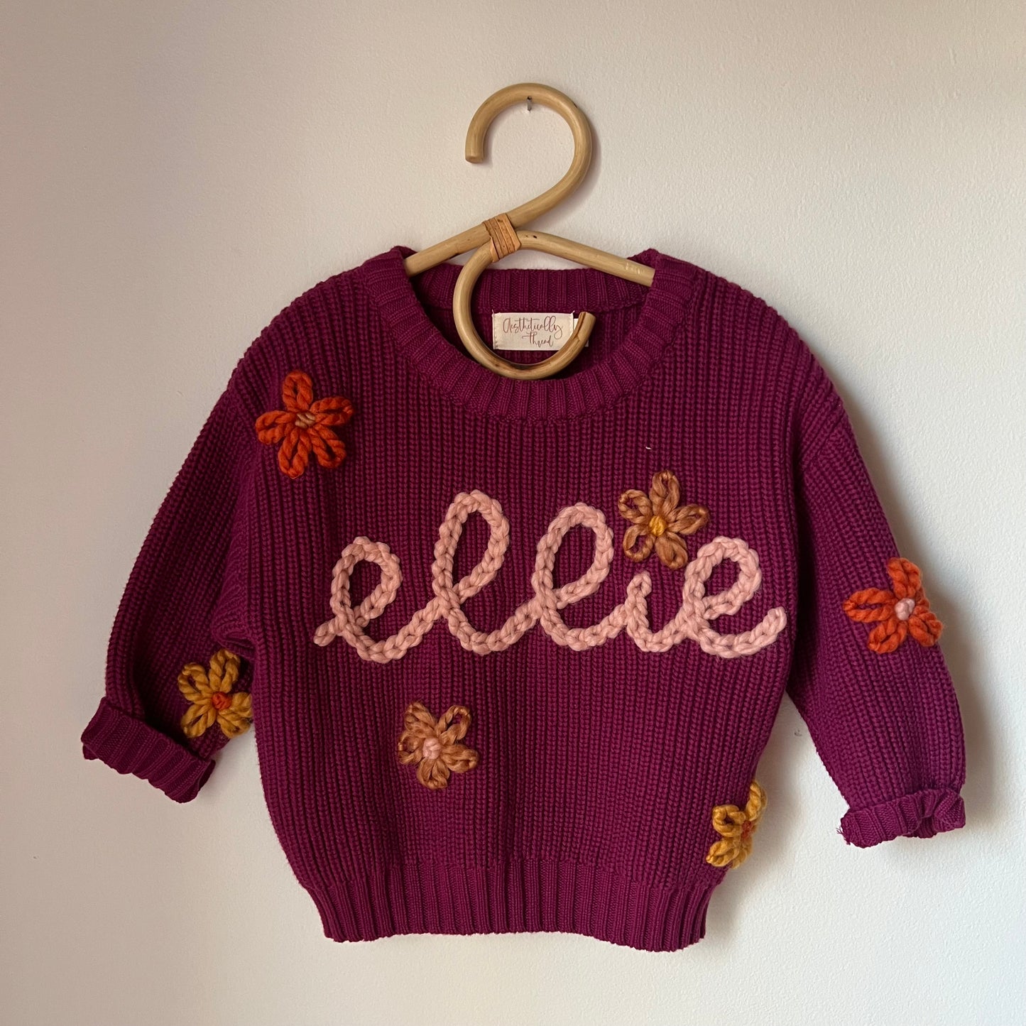 Berry Embroidered Sweater