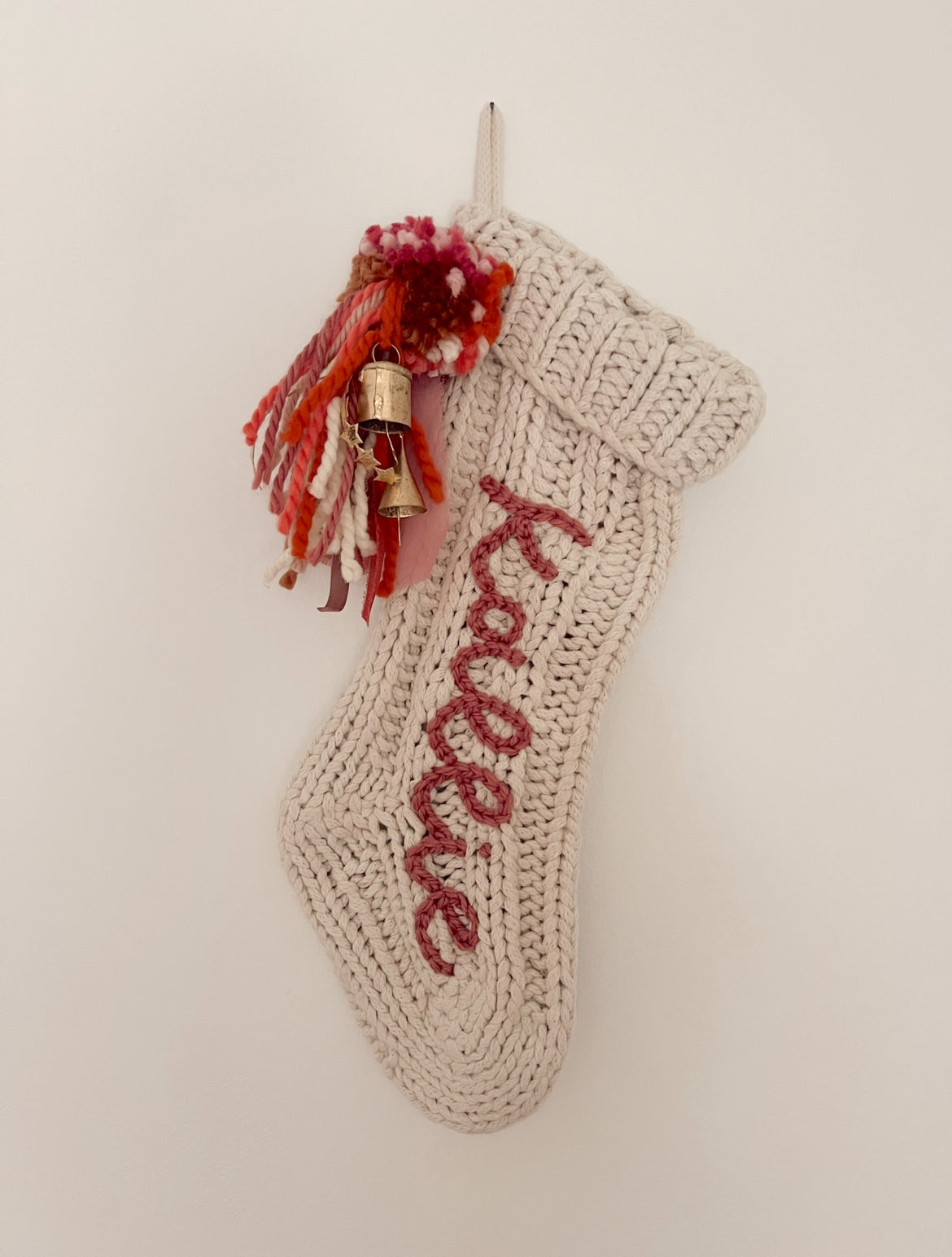 personalized embroidered knit stocking