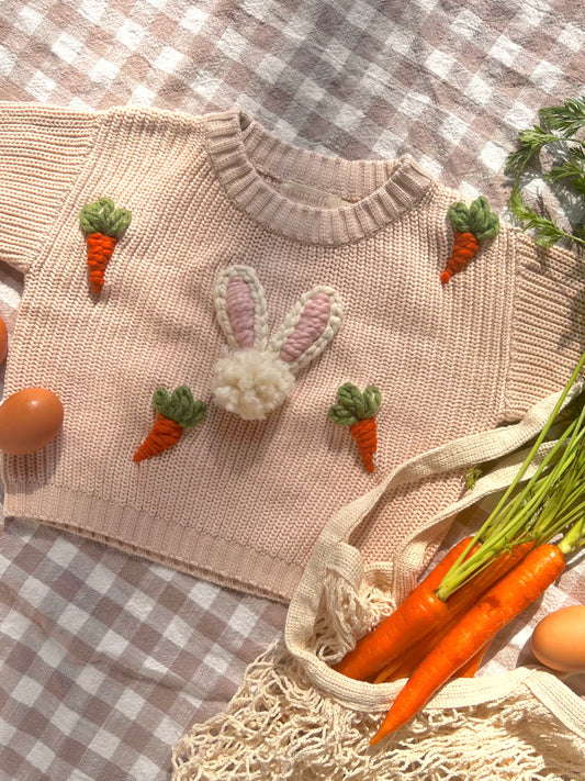 Bunny sweater with carrots